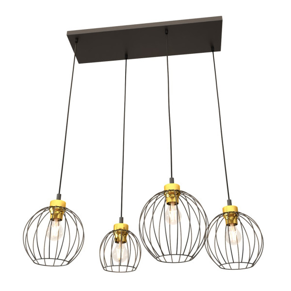 Lampa Wisząca Nando 4 Bl Gold 752511