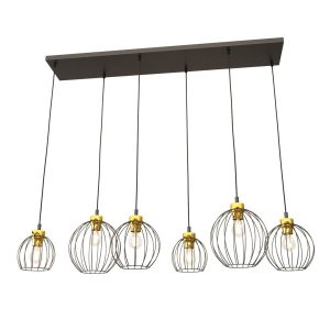 Lampa Wisząca Nando 6 Bl Gold 752564 Lampa Wisząca Nando 6 Bl Gold 752564
