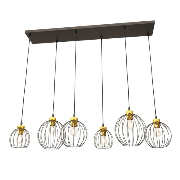 Lampa Wisząca Nando 6 Bl Gold 752564