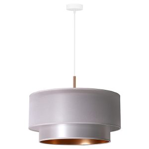 Lampa wisząca Nantes tkaninowa beżowo-złota 333714 Lampa wisząca Nantes tkaninowa beżowo-złota 333714
