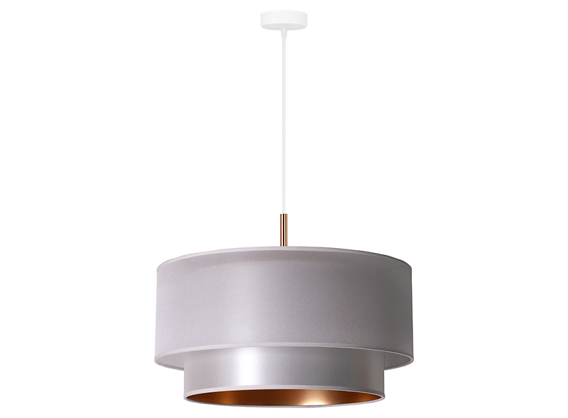 Lampa wisząca Nantes tkaninowa beżowo-złota 333714