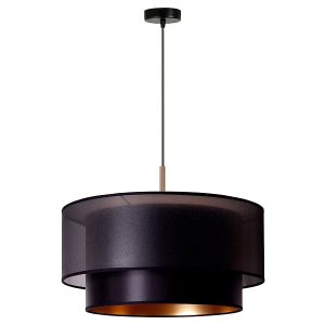 Lampa wisząca Nantes tkaninowa czarno-złota 334427 Lampa wisząca Nantes tkaninowa czarno-złota 334427