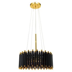 Lampa wisząca Narni 4-punktowa metalowa czarno-złota 266287 Lampa wisząca Narni 4-punktowa metalowa czarno-złota 266287