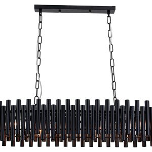 Lampa wisząca Narni 8-punktowa metalowa czarna 1077831 Lampa wisząca Narni 8-punktowa metalowa czarna 1077831