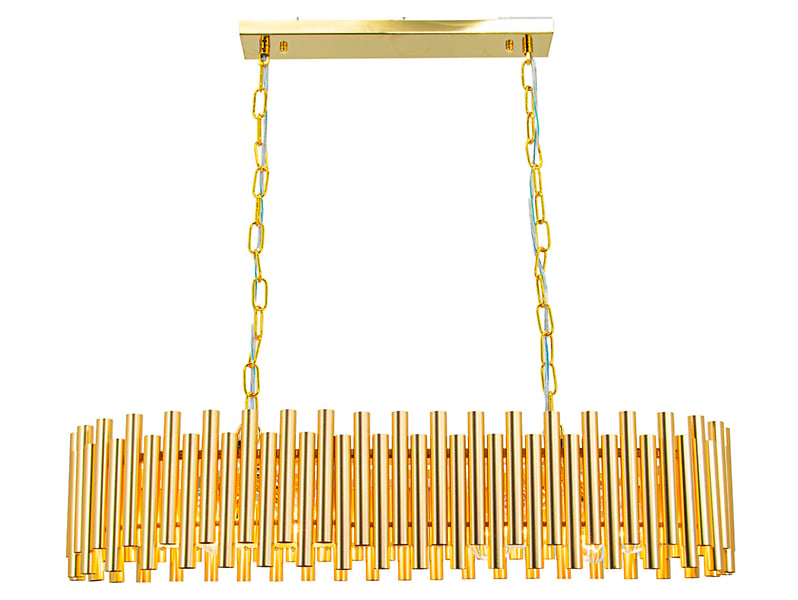 Lampa wisząca Narni 8-punktowa metalowa złota 266288