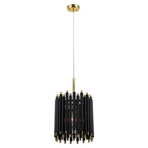 Lampa wisząca Narni metalowa czarno-złota 1077828 Lampa wisząca Narni metalowa czarno-złota 1077828