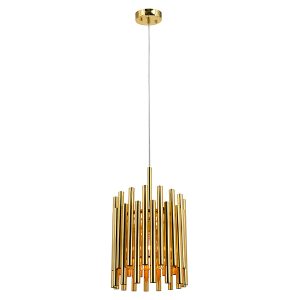 Lampa wisząca Narni metalowa złota 1077829 Lampa wisząca Narni metalowa złota 1077829