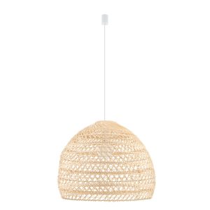 Lampa wisząca naturalne drewno-biała BOHO L 1xE27x25W Nowodvorski 845996