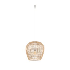 Lampa wisząca naturalne drewno-biała HAITI S 1xE27x25W Nowodvorski 845327