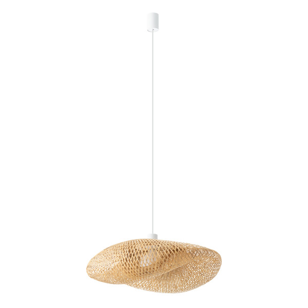 Lampa wisząca naturalne drewno-biała HAVANA M 1xE27x25W Nowodvorski 845845