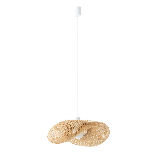 Lampa wisząca naturalne drewno-biała HAVANA S 1xE27x25W Nowodvorski 854350