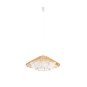 Lampa wisząca naturalne drewno-biała JAPANDI M 1xE27x25W Nowodvorski 845333