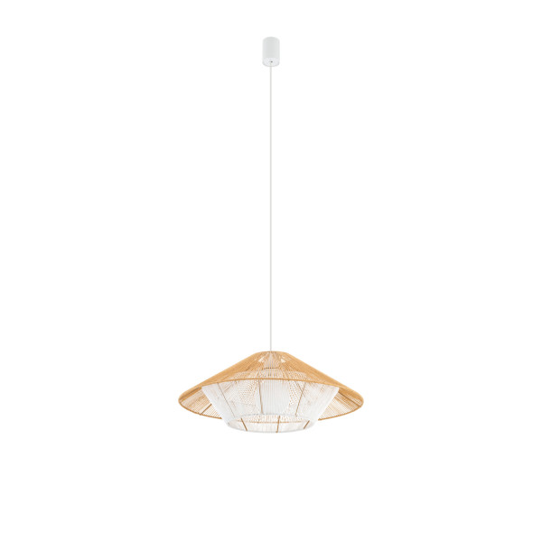 Lampa wisząca naturalne drewno-biała JAPANDI S 1xE27x25W Nowodvorski 845183