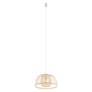 Lampa wisząca naturalne drewno-biała KRABI 1xE27x25W Nowodvorski 854502
