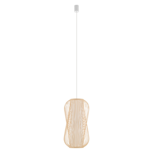 Lampa wisząca naturalne drewno-biała PUKET L 1xE27x25W Nowodvorski 845296