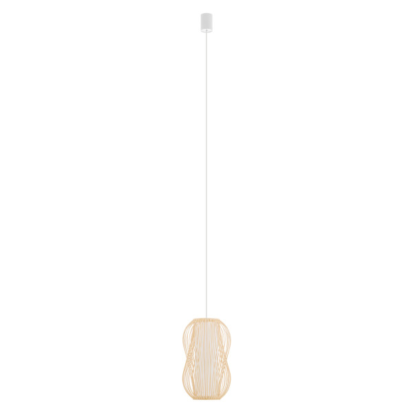 Lampa wisząca naturalne drewno-biała PUKET S 1xE27x25W Nowodvorski 845628