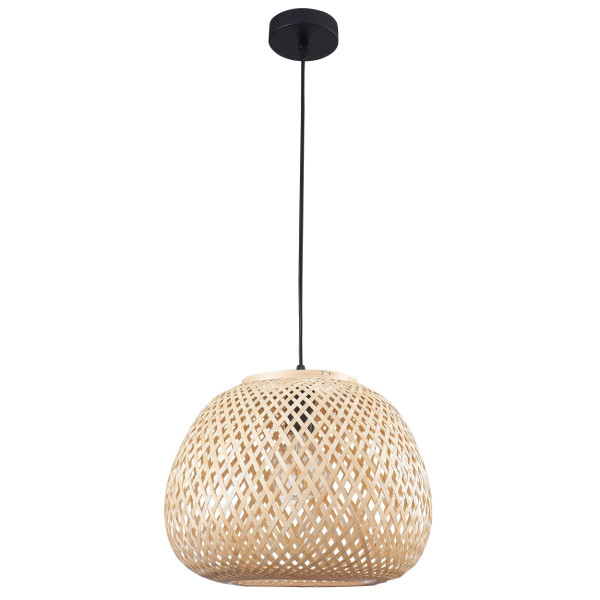 Lampa wisząca naturalno-czarna ZANZIBAR 1xE27x20W wym: 120x35x35 cm Polux 845850