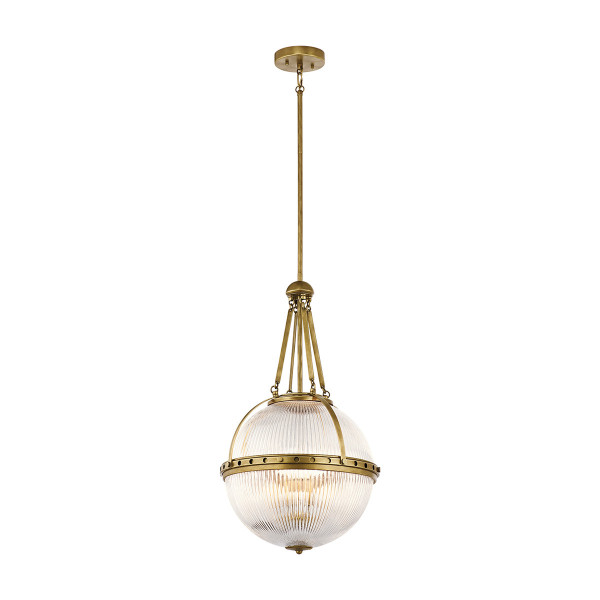 Lampa wisząca naturalny mosiądz Aster 3xE14x60W Kichler 849167