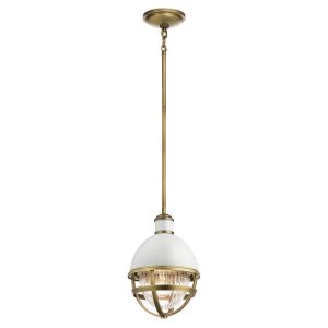 Lampa wisząca naturalny mosiądz-biel Tollis 1xE27x40W Quintiesse 849483 Lampa wisząca naturalny mosiądz-biel Tollis 1xE27x40W Quintiesse 849483