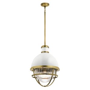 Lampa wisząca naturalny mosiądz-biel Tollis 1xE27x40W Quintiesse 849437 Lampa wisząca naturalny mosiądz-biel Tollis 1xE27x40W Quintiesse 849437