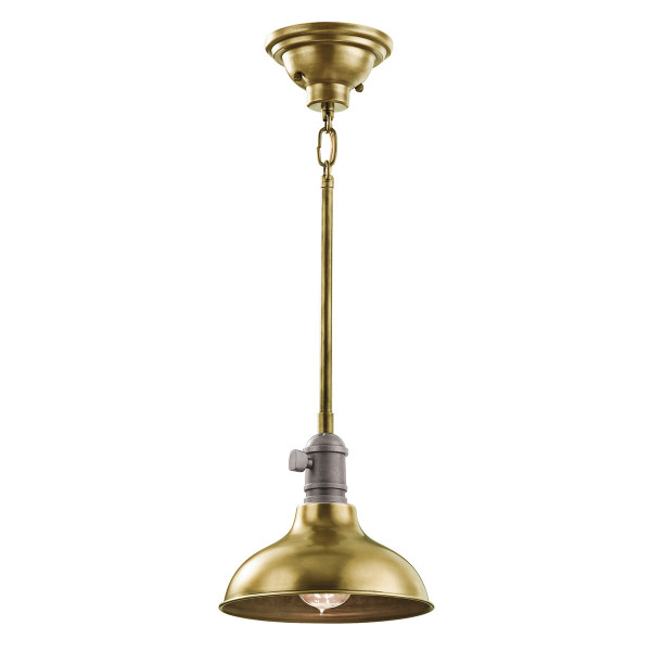Lampa wisząca naturalny mosiądz Cobson 1xE27x60W Kichler 849513