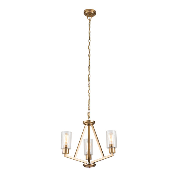 Lampa wisząca naturalny mosiądz Deryn 3xE27x60W Kichler 850270
