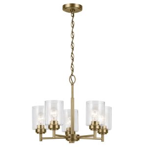 Lampa wisząca naturalny mosiądz-przezroczysta WINSLOW 5xE27x60W Kichler 836251 Lampa wisząca naturalny mosiądz-przezroczysta WINSLOW 5xE27x60W Kichler 836251