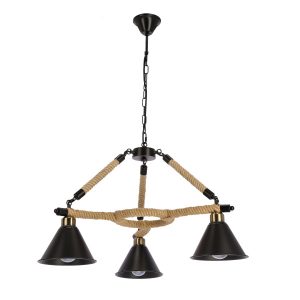 Lampa wisząca Negru sznur czarno-beżowa 3xE27x40W IP20 Candellux 989757 Lampa wisząca Negru sznur czarno-beżowa 3xE27x40W IP20 Candellux 989757