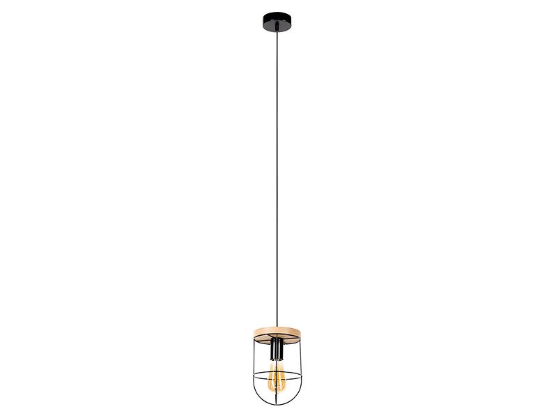 Lampa wisząca Netuno drewniana brązowa 56070