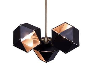 Lampa wisząca NEW GEOMETRY-3 czarno złota 45 cm 217461
