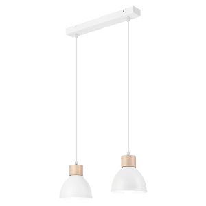 Lampa wisząca Nico 2-punktowa stalowa biała 54716 Lampa wisząca Nico 2-punktowa stalowa biała 54716