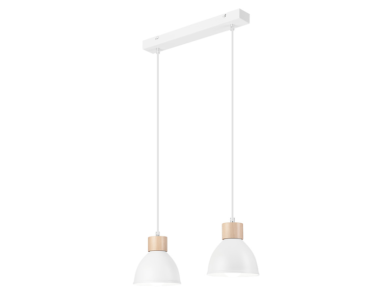 Lampa wisząca Nico 2-punktowa stalowa biała 54716