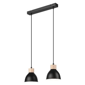 Lampa wisząca Nico 2-punktowa stalowa czarna 54717 Lampa wisząca Nico 2-punktowa stalowa czarna 54717