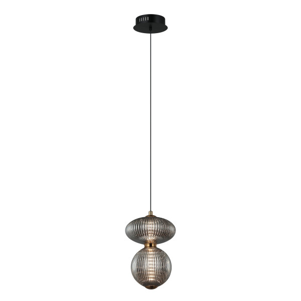 Lampa wisząca NICO czarna LED 2x7W Ciepła biel 236lm Italux 835752