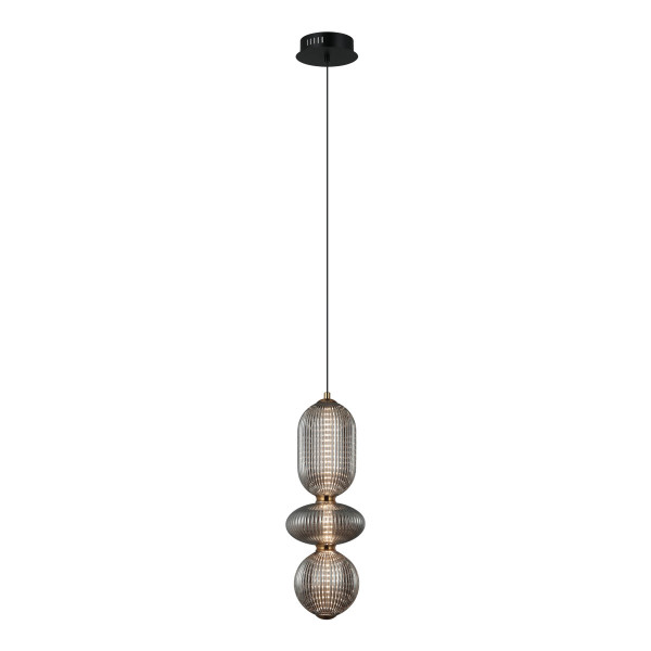Lampa wisząca NICO czarna LED 3x15W Ciepła biel 363lm Italux 835843