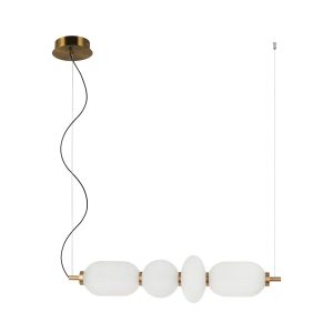 Lampa wisząca NICO złota LED 1x18W Ciepła biel 1925lm Italux 835795 Lampa wisząca NICO złota LED 1x18W Ciepła biel 1925lm Italux 835795