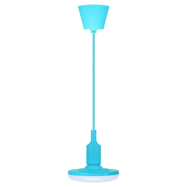Lampa wisząca niebieska KIKI 1xE27x10W wym: 100x23x15 cm Polux 856305