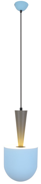 Lampa wisząca niebieska VISBY 1xE27x40W wym: 144x19x19 cm Candellux 924186