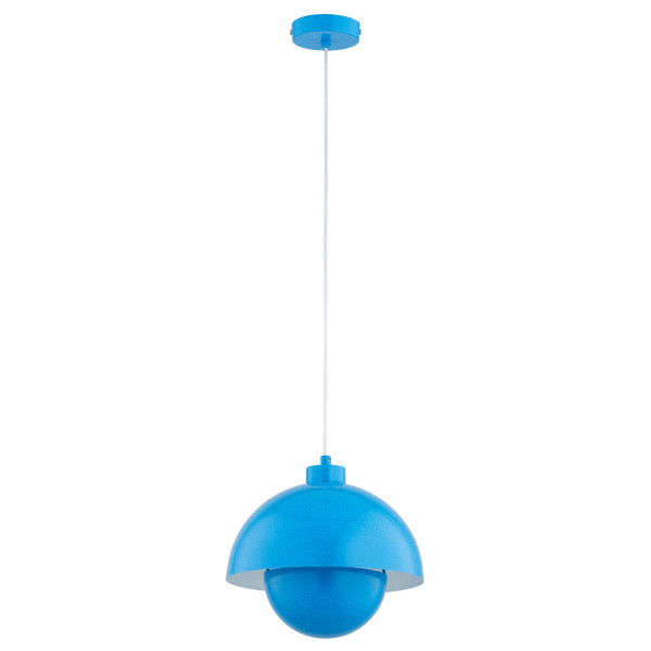 Lampa wisząca niebiesko-biała KUGER 1xE27x15W wym: 85x27x27 cm Alfa 841959