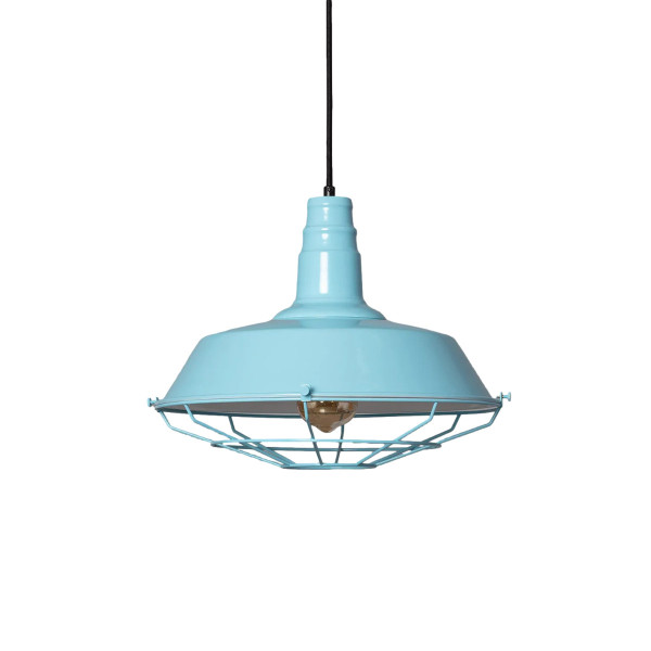 Lampa wisząca niebiesko-biała Retro 1xE27x20W wym: 167x36x36 cm Abruzzo 860907
