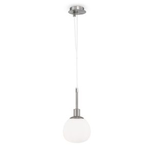 Lampa wisząca nikiel-biała ERICH 1xE14x40W wym: 153x15x15 cm Maytoni 851907 Lampa wisząca nikiel-biała ERICH 1xE14x40W wym: 153x15x15 cm Maytoni 851907
