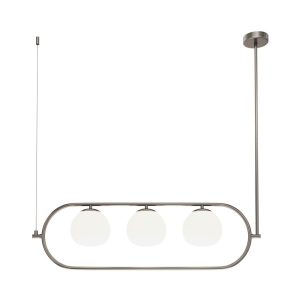 Lampa wisząca nikiel-biała ERICH 3xE14x40W wym: 137×25,5×89 cm Maytoni 852253 Lampa wisząca nikiel-biała ERICH 3xE14x40W wym: 137×25,5×89 cm Maytoni 852253