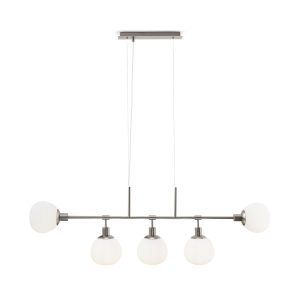 Lampa wisząca nikiel-biała ERICH 5xE14x40W wym: 149,3x120x15 cm Maytoni 852137 Lampa wisząca nikiel-biała ERICH 5xE14x40W wym: 149,3x120x15 cm Maytoni 852137