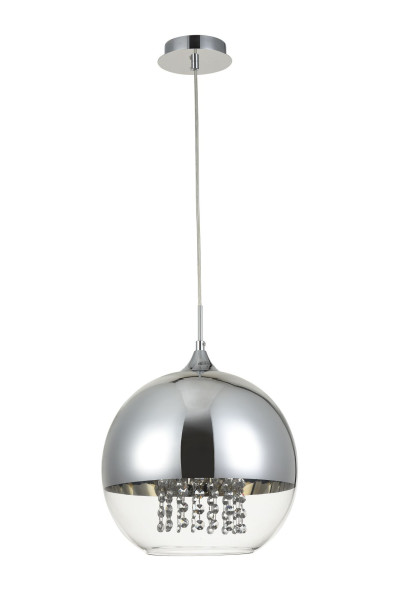 Lampa wisząca nikiel-transparentna FERMI 1xE27x60W Maytoni 852172