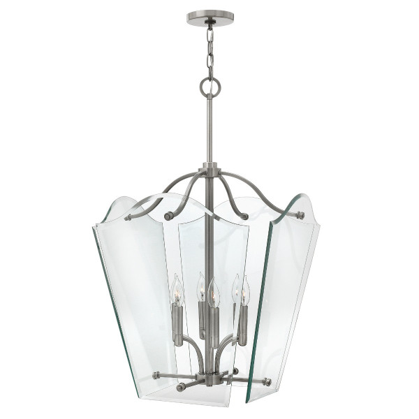 Lampa wisząca nikiel Wingate 6xE14x60W wym: 393,9x50,8x50,8 cm Hinkley 854730