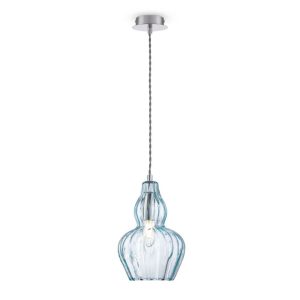 Lampa wisząca niklowo-niebieska EUSTOMA 1xE14x40W wym: 143x16x16 cm Maytoni 854183 Lampa wisząca niklowo-niebieska EUSTOMA 1xE14x40W wym: 143x16x16 cm Maytoni 854183