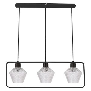 Lampa wisząca Niko 3-punktowa metalowa czarna 201765 Lampa wisząca Niko 3-punktowa metalowa czarna 201765
