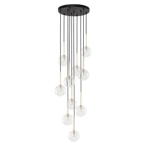 Lampa wisząca Nilos 10-punktowa metalowa złota 266170 Lampa wisząca Nilos 10-punktowa metalowa złota 266170