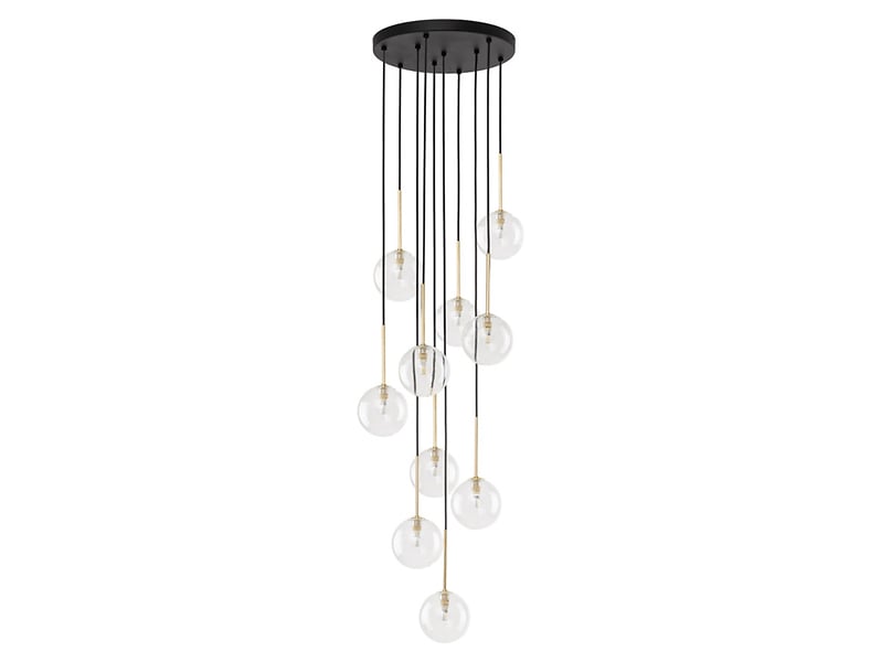 Lampa wisząca Nilos 10-punktowa metalowa złota 266170