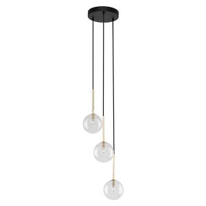 Lampa wisząca Nilos 3-punktowa metalowa złota 266169 Lampa wisząca Nilos 3-punktowa metalowa złota 266169